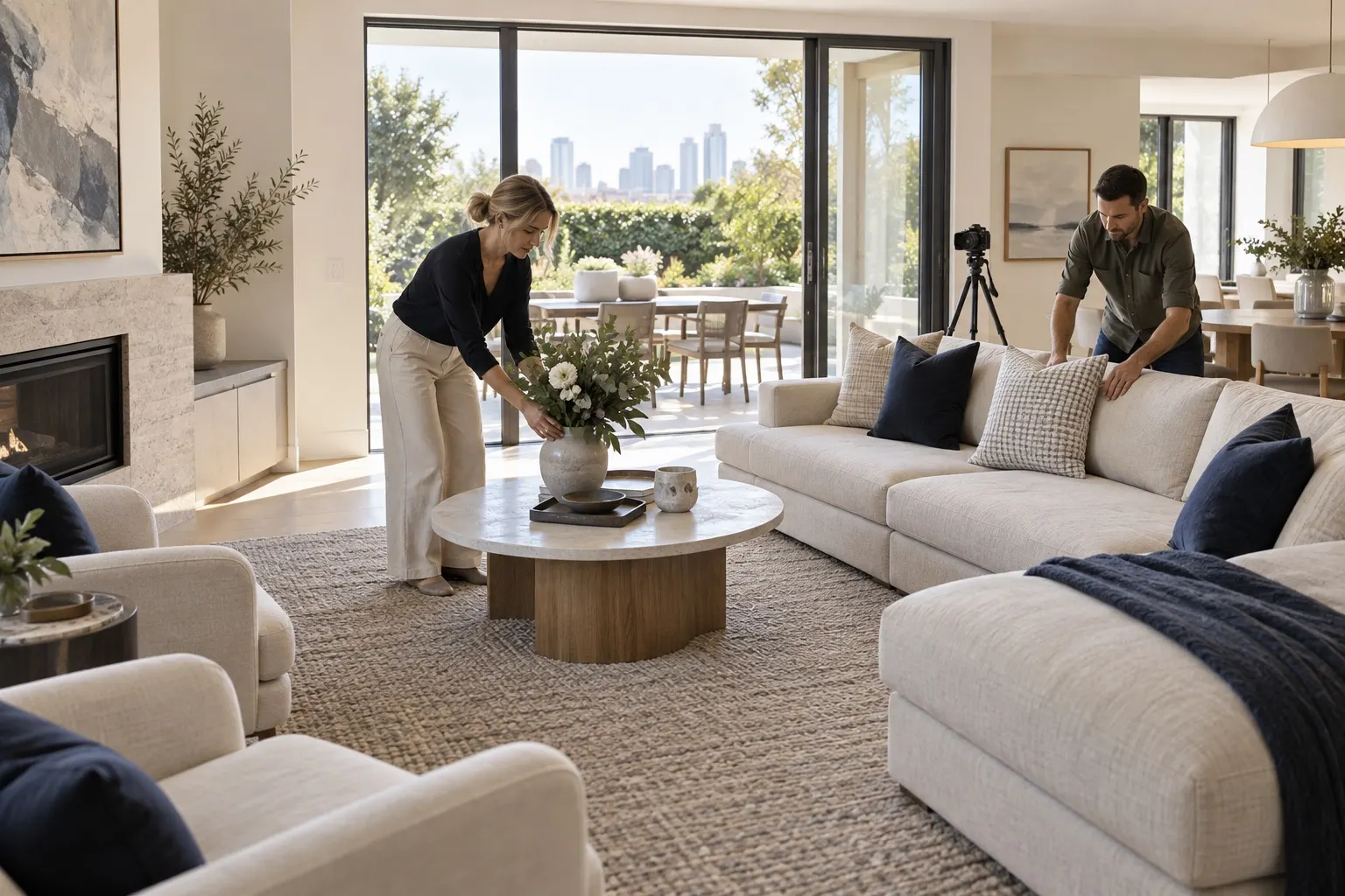 A home being prepared for a property sales campaign